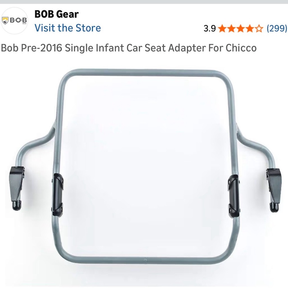 Gray Infant Car Seat Adapter for Chicco